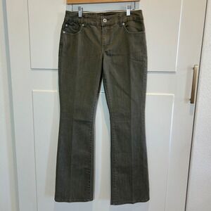 Chicos‎ Platinum Denim Olive Green Bootcut Jeans Size 0 Regular Stretch 1G106622